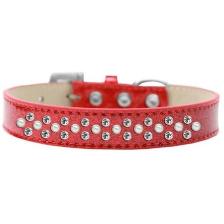 UNCONDITIONAL LOVE Sprinkles Ice Cream Pearl & Clear Crystals Dog CollarRed Size 14 UN920601